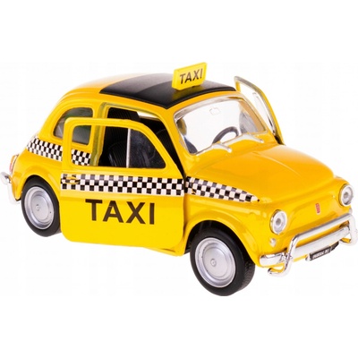 Welly Fiat Nuova 500 Taxi Žlutá 1:34