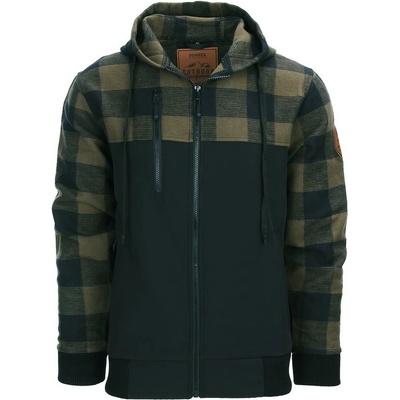 FOSTEX mikina LUMBERSHELL ZELENO/černá