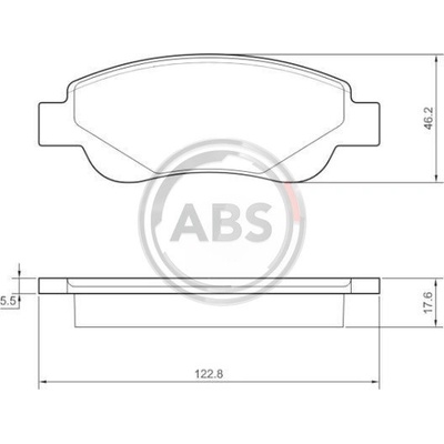A.B.S. Sada brzdových platničiek kotúčovej brzdy 37483