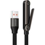 Essager USB-A към Type-C L-Shape Кабел за Данни и зареждане 7A 100W с Поставка за Игри 1 м