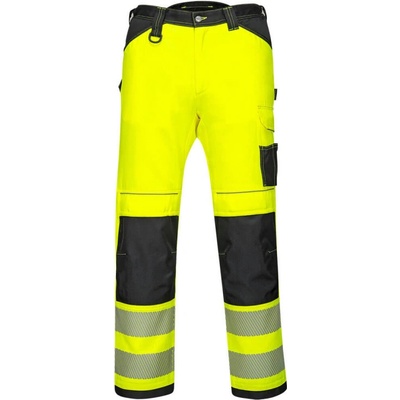 PortWest kalhoty PW385 Hi-Vis do pasu strečové dámské Žluto-černá