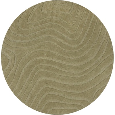 Flair Rugs Ръчно изработен вълнен кръгъл килим в цвят каки ø 160 cm Mesmerise Sage - Flair Rugs (503119377387)