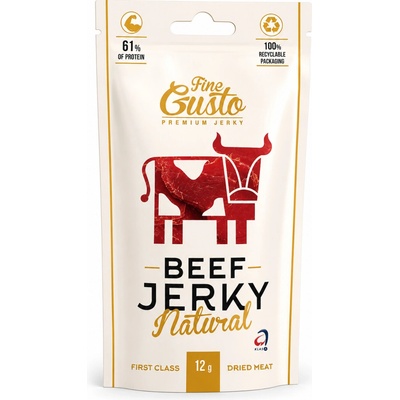Fine Gusto sušené maso Beef Jerky Natural 12 g