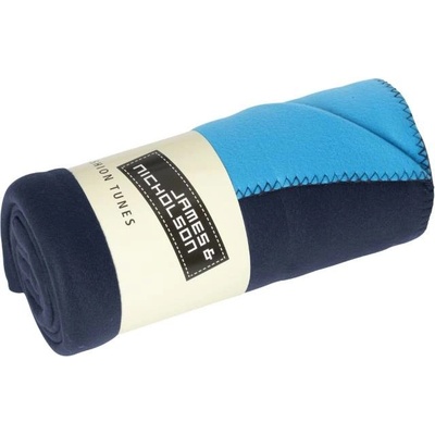 Daiber JN 952 2-vrstvá fleece deka navy aqua 150x170