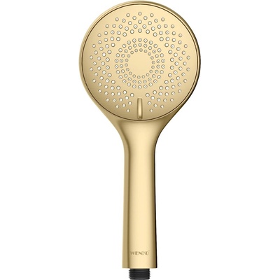 WENKO Матово златиста пластмасова икономична душ глава ø 11 cm Watersaving System - Wenko (26180100)