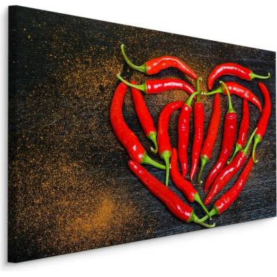 Moderní obraz na plátně do kuchyně Srdce Vyrobené Z Chilli Varianta: 100x70