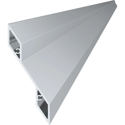 2 mm tlustý profil na výplň 115,2x24,4x6000 mm, materiál EN AW-6060 T66, přírodní hliník bez povrchové úpravy, cena za KUS