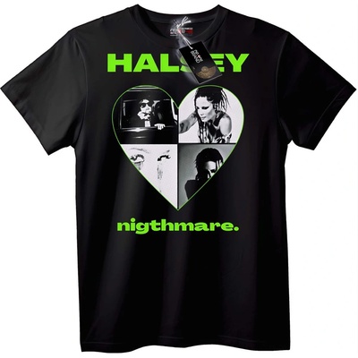 NOONEBRAND Тениска Halsey Кошмар - L, White