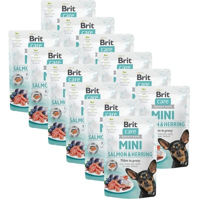 Brit Care MINI Сьомга и Херинга 12 x 85 г