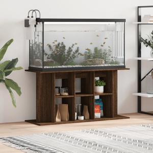 vidaXL Поставка за аквариум, кафяв дъб, 120x40x60 см, инженерно дърво (833598)