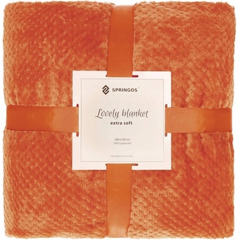 Springos polyester Deka oranžová 200x220