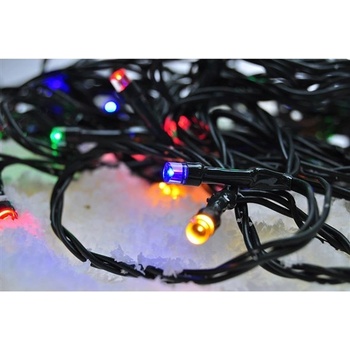 Solight LED venkovní vánoční řetěz 50 LED 5m přívod 3m 8 funkcí časovač paměť IP44 vícebarevný