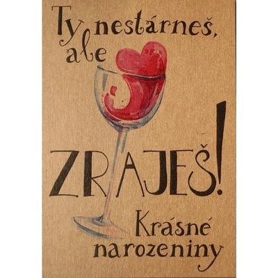 Přáníčko BeBechy - A6 - recyklovaný papír - Zraješ