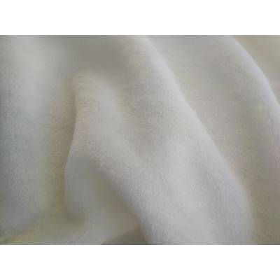 Umela kožušina, plyš, biely, 9 mm metráž: min. 0,2 bm