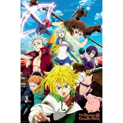 Plagát, Obraz - The Seven Deadly Sins: S3 - Poster Meliodas & Sins, 61 × 91.5 cm