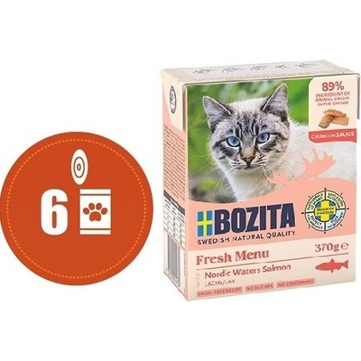 Bozita Cat Fresh Menu kousky v omáčce s lososem 6 x 370 g