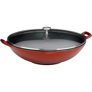 Kela Чугунен уок тиган с капак KELA Calido Ø36 см, червен (1068)