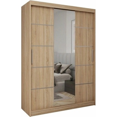 Nejlevnější nábytek Rebeca so zrkadlom 150 cm dub sonoma