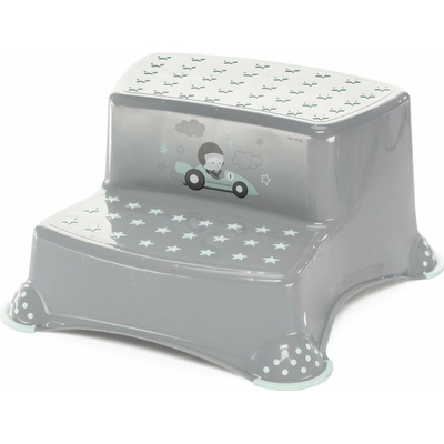 ZOPA Dvojstupínek k WC/umyvadlu "Racer", Grey/Mint – Sleviste.cz
