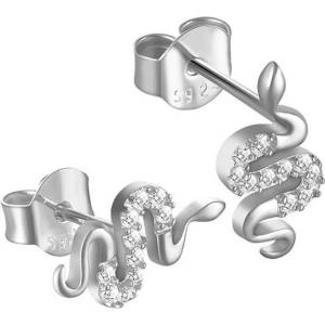 Silenti Jewelry Сребърни обеци "Змия