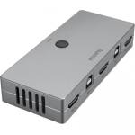 Hama KVM превключвател Hama Connect2Switch, 4-портов, USB, HDMI, Вкл. кабели (Connect2Switch)
