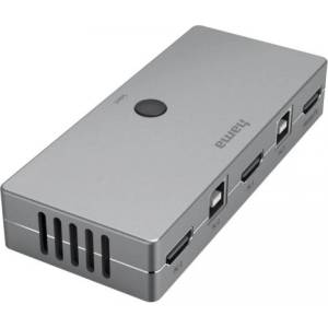 Hama KVM превключвател Hama Connect2Switch, 4-портов, USB, HDMI, Вкл. кабели (Connect2Switch)