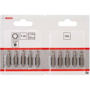 Bosch - Комплект битове T20, дължина 25 мм, 10 бр. 2607001612 (2607001612)