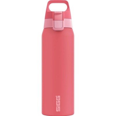 SIGG - Insulated drinking bottle - Thermos bottle Shield Therm One Multicolor Ruby - carbonated drinks - leak-proof - dishwasher safe - BPA-free - 90% recycled stainless steel - pink - 0.75L - 6228.60