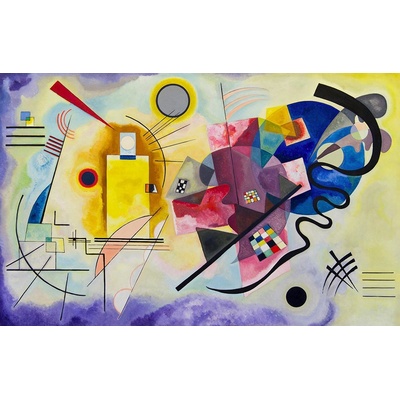 Žlutá-červená-modrá 50x80cm - Wassily Kandinsky