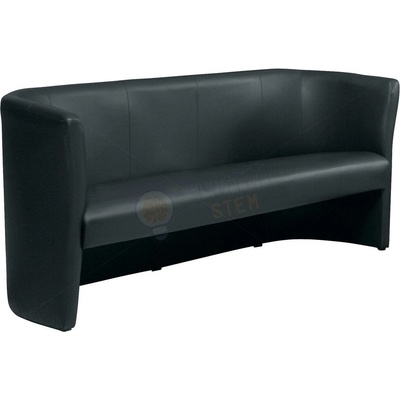 Полша Триместен клубен диван, черен