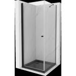 Mexen Pretoria люк кабина за душ 80 x 80 см, прозрачна, черна + поддушово корито (852-080-080-70-00-4070B)