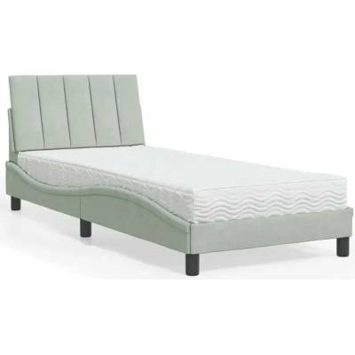 vidaXL 11461.3208562 Postel s matrací Hanko světle šedá samet