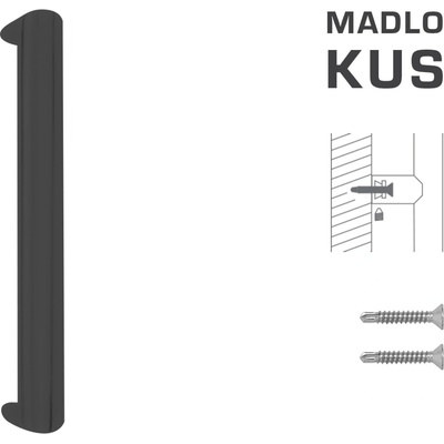 MPkovania FT - MADLO kód K40 40x20 mm ST ks Rozteč madla: 350 mm, Rozmer profilu madla: 40x20 mm, Dĺžka: 370 mm