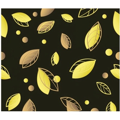 DIMEX ART Луксозна флизелинова тапета черни и жълти падащи листа