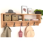 TopMebel Ottila TopMebel меламинов стенен закачалка в цвят бор и дъб 120x22x37cm