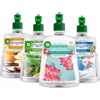 Air Wick Active Fresh Osviežovač Vzduchu Náhradná Náplň MIX 4 x 228 ml