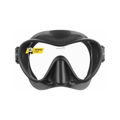 CRESSI Cressi Frameless Diving Mask F1 - Fog-free Glass Lens, Diving Goggles - Ergonomic Silicone Rim, Snorkel Mask - Dry Snorkel & Snorkel Set - Silver, Black. - Mask - ZDN281051