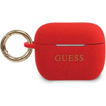 GUESS Защитен калъф Guess Silicone Glitter за Apple Airpods Pro, червен (GUACAPSILGLRE)