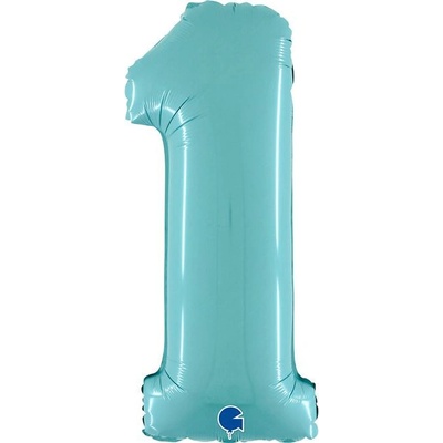 Grabo Fóliový balónek pastelová modrá 66 cm číslice 1
