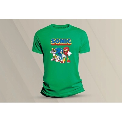 Sandratex dětské bavlněné tričko sonic 1. zelená