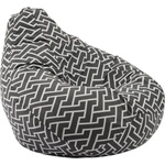 Pufrelax Пуф круша 320л. , Nirvana Grande, Zippity Charcoal, Перящ се калъф, Пълнеж от Полистиролни перли, Гама Premium