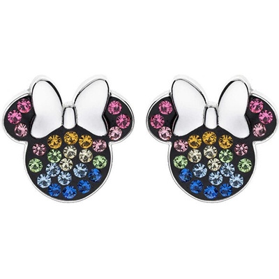 Disney strieborné náušnice kôstky Minnie Mouse E903207SRML