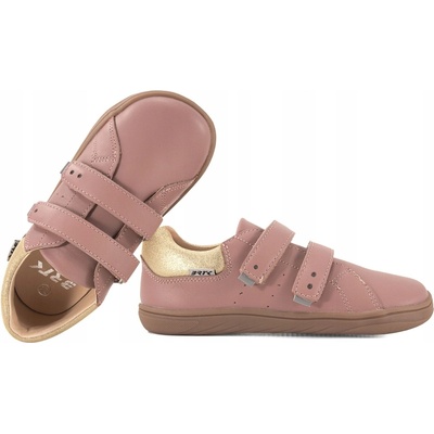 Bartek polobotky 8600355 kožené barefoot boty na suchý zip fialové