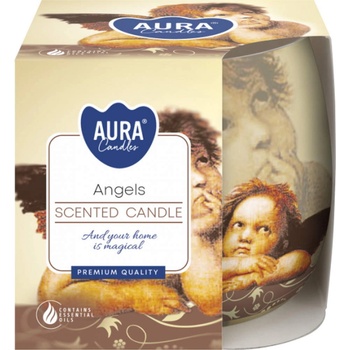 AURA Декоративна свещ с аромат aura angels и горене 20 часа (sn71s-04)