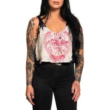 Image 1 of AFFLICTION дамски потник affliction - vintage motors - БЯЛО/ЧЕРНО lucid b-dye - awv26471-wblu