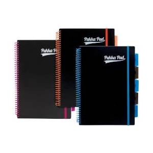 Pukka Pad Тетрадка със спирала A4, 200 листа, 5 теми Neon