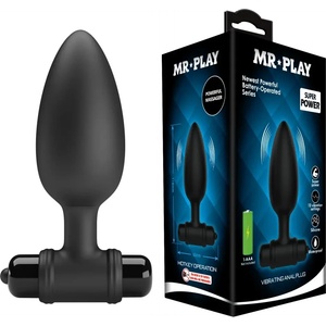  Анален плъг с вибрации и 10 режима, мощен - Mr. Play Anal Plug VI (DEBRA01924)