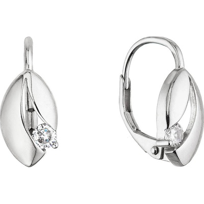 Pavona Stříbrné visací náušnice oválky se zirkonem 11668.1