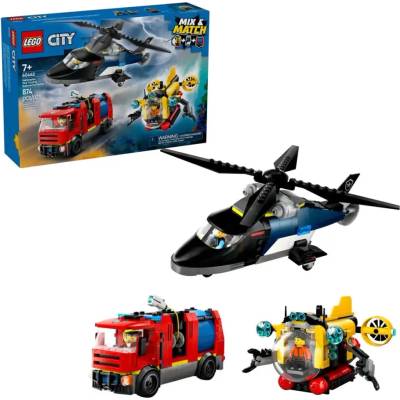 LEGO® city 60462 Ремикс на хеликоптер, пожарна кола и подводница (60462)