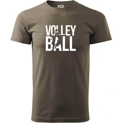 Volleyball nápis tričko army